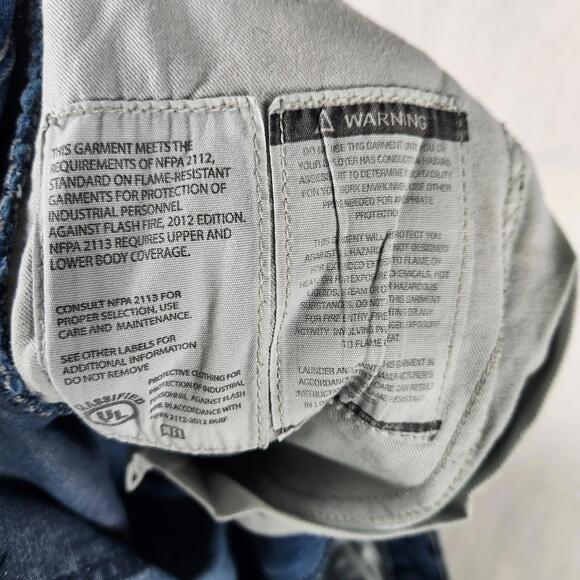 Carhartt FR Flame Resistant Jeans 40x32 Workwear Utility Denim Distress Repair - Picture 11 of 11